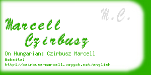 marcell czirbusz business card